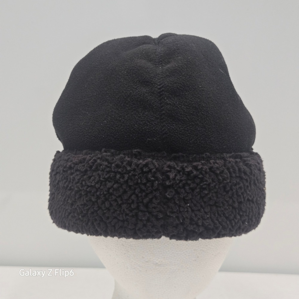Eddie Bauer Black Fleece Sherpa Lined Beanie Hat One Size Winter Cap 0999